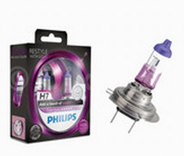 Zestaw żarówek halogenowych H7 Philips ColorVision, fioletowy